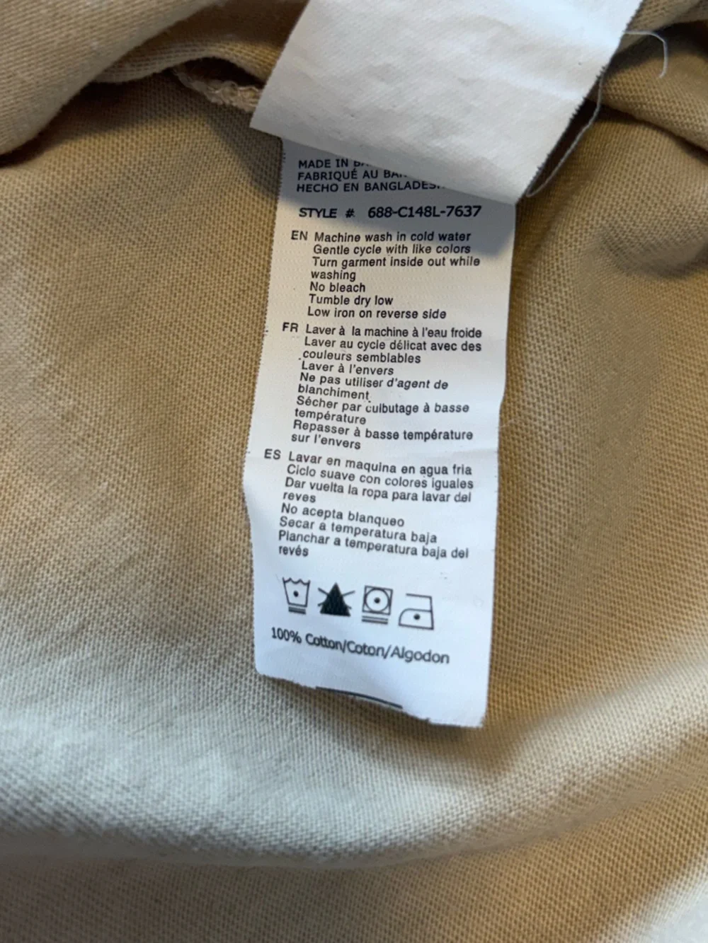 Urban Heritage Tan Daisy Graphic Long Sleeve Tee Mens Medium - Picture 7 of 9